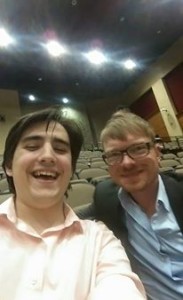 Selfie with composer John Mackey at the premiere of his "Fanfare for Full Fathom Five"
